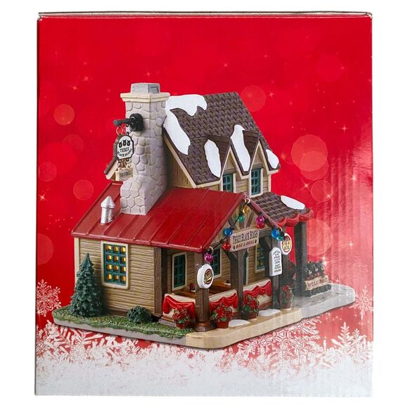 Lemax Three Black Bears Bar & Grill Lighted Christmas Building Village 35078 - Picture 8 of 9